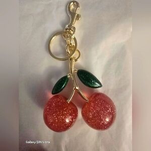 Unbranded large cherry 🍒 bag charm/ Keychain New